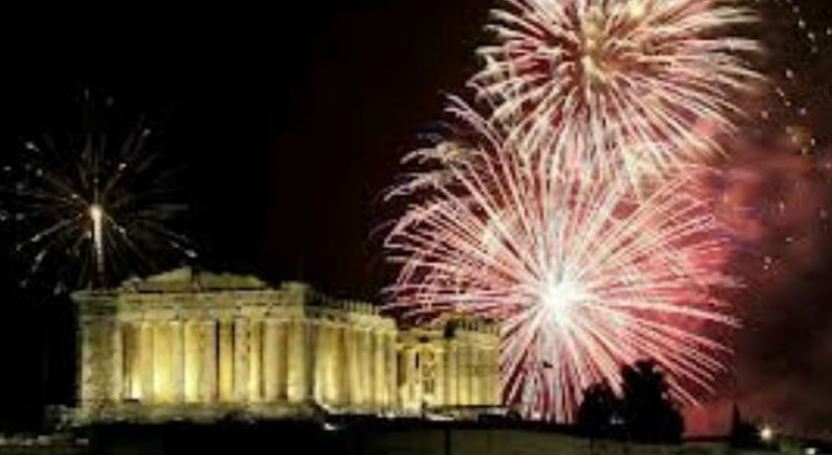 Virada do Ano Novo em Atenas